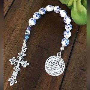 Beautiful Made to Order, personalized Mother Charm Pocket Rosary